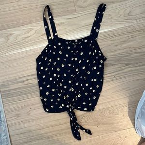 Madewell navy floral tank top